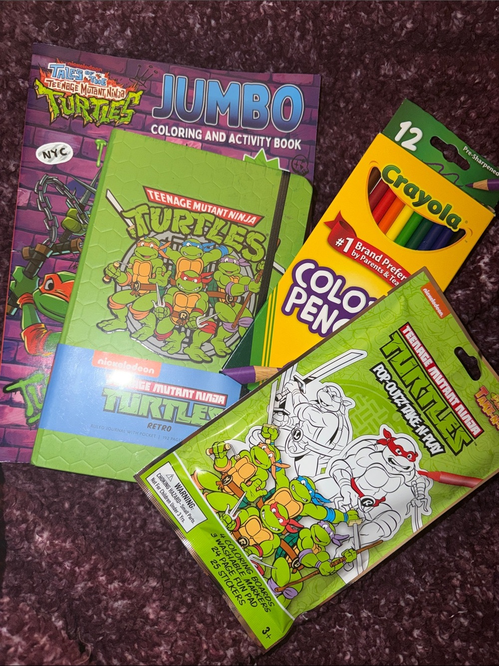Nickelodeon Teenage Mutant Ninja Turtles Activity & Coloring Bundle, Journal NEW